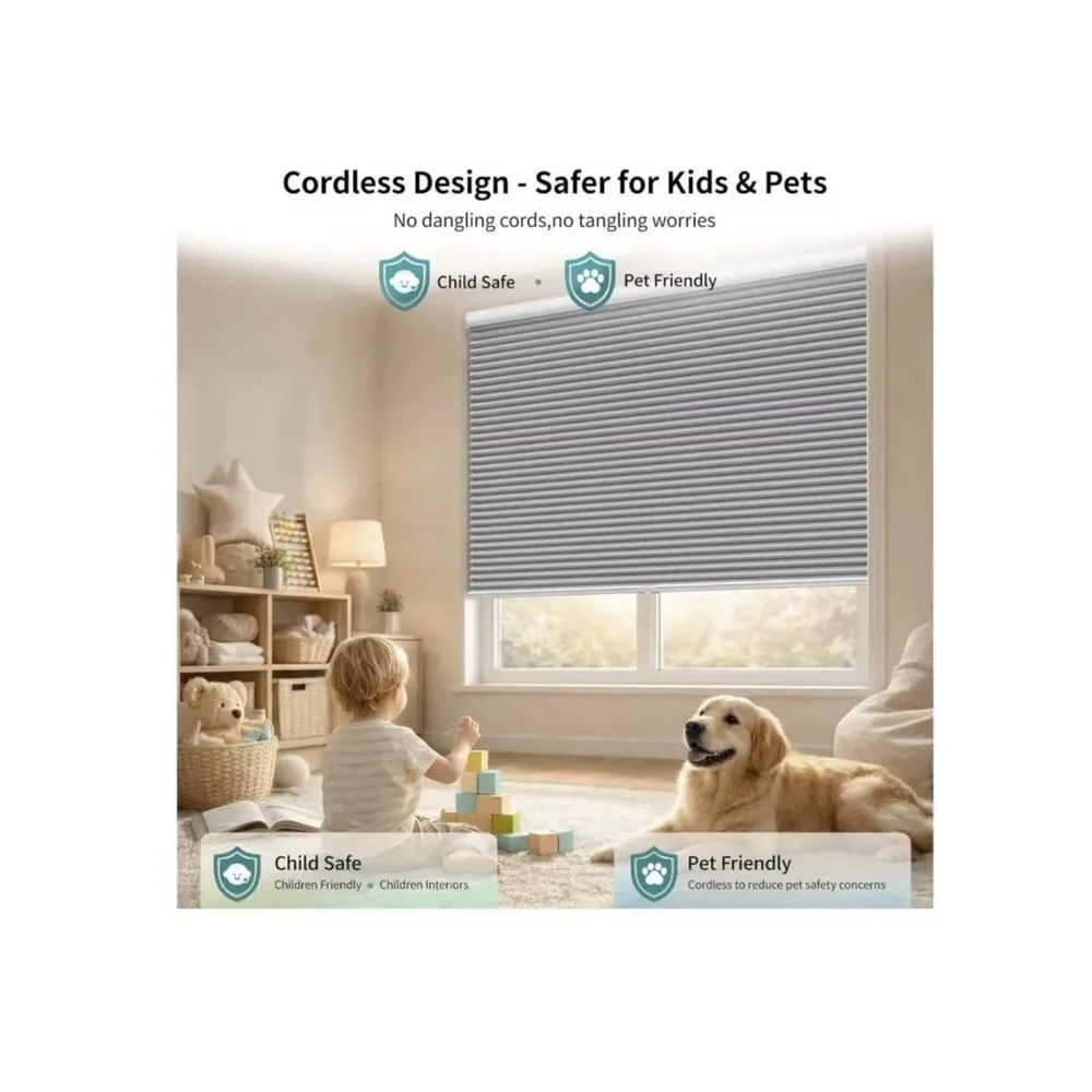 Cordless Blackout Cellular Shades for Windows